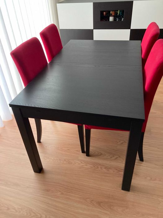Mesa  - IKEA Bjursta 180 - extensivel 220 + 4 cadeiras IKEA  bergmund