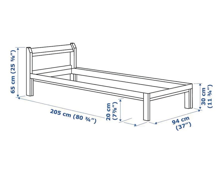 Estrutura Cama Ikea Neiden, Cama Individual
