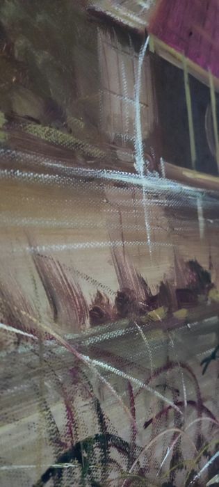 Antiga pintura a óleo