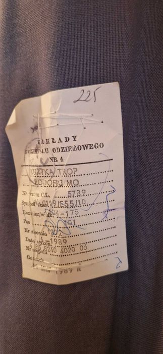 Gabardyna marynarka, plaszcz policyjny