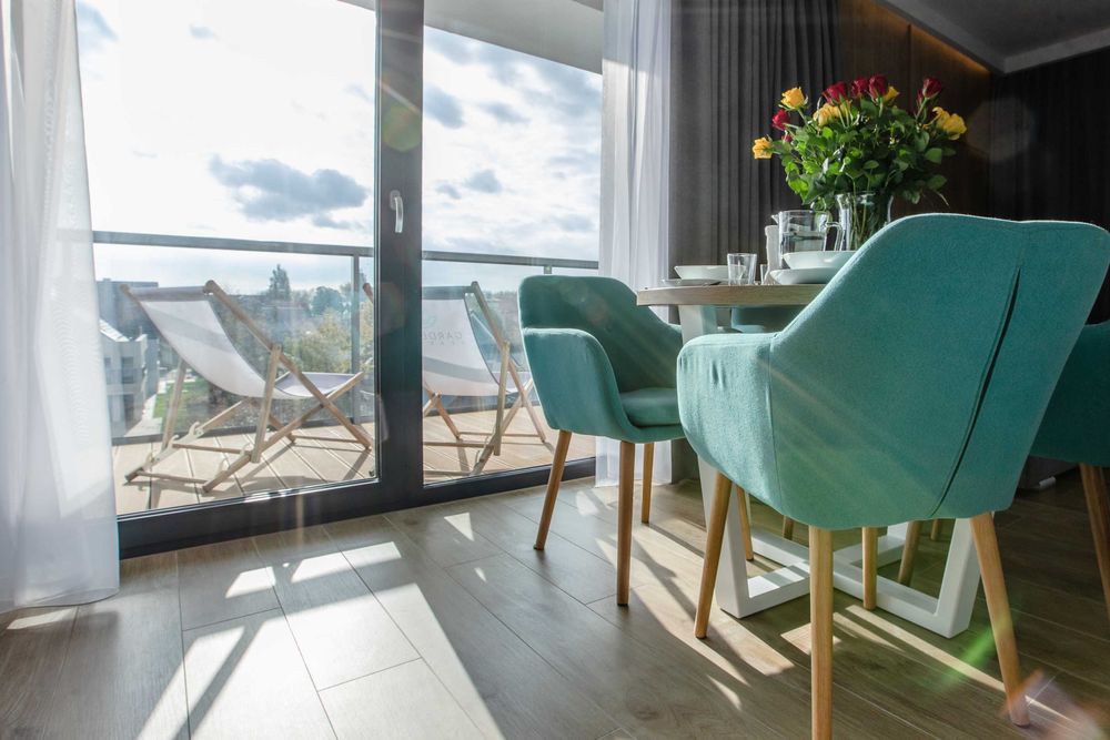 Apartament TURKUSOWY Gardenia Dziwnów z widokiem na morze 20m od plaży