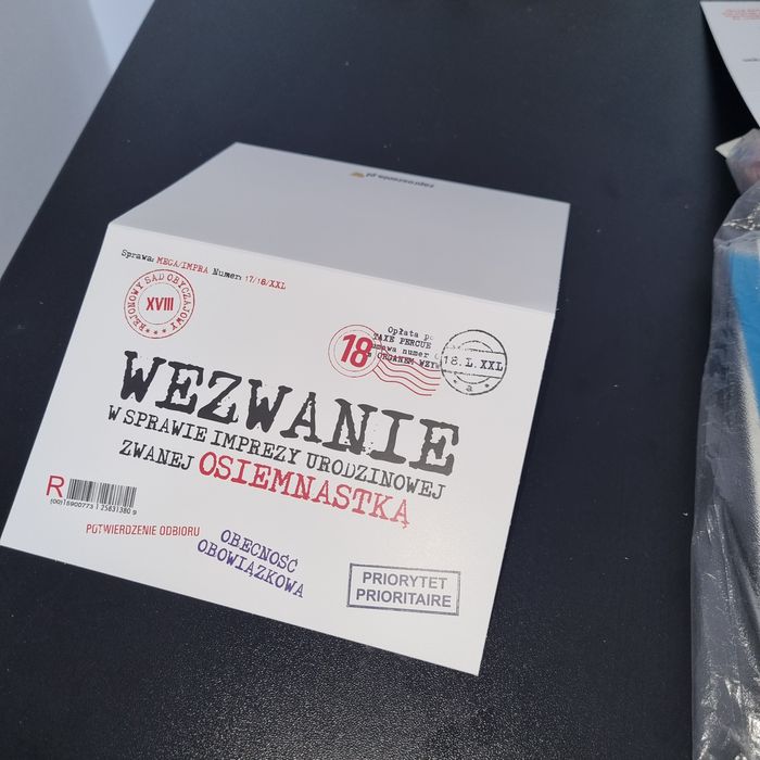 Zaproszenia na 18stke