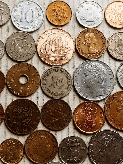 50 монет світу без повторів набор.Монеты мира набор 50 шт без повторов