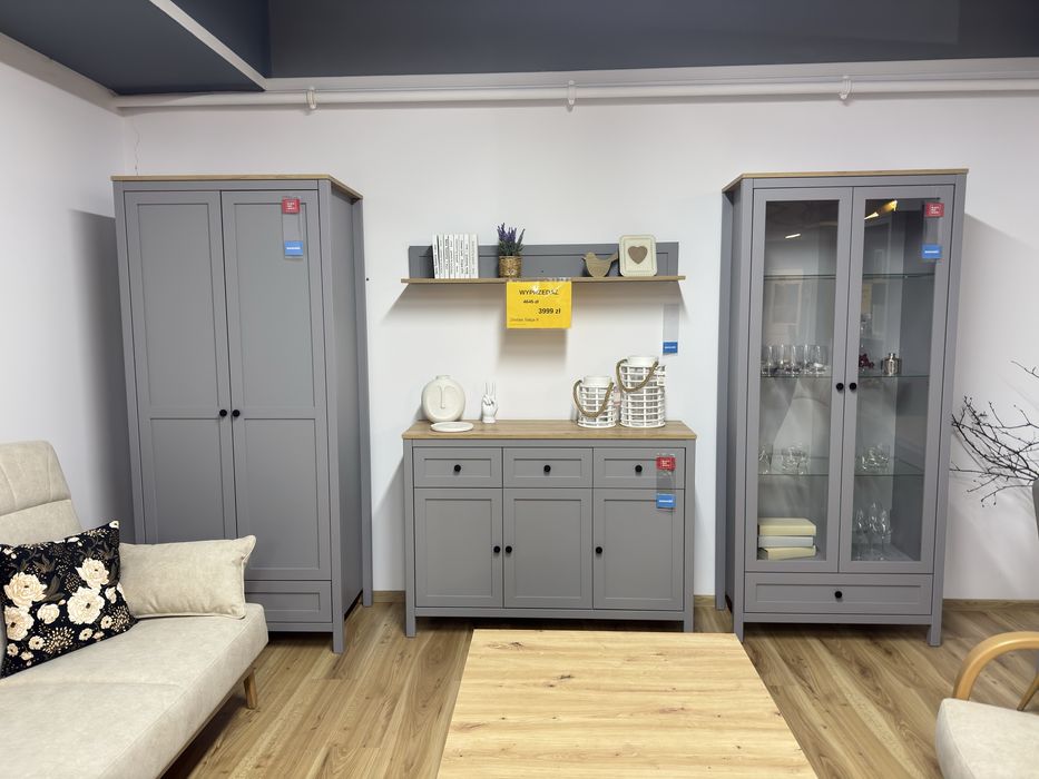 Meble Salga do salony wyprzedaz ekspozycji komoda witryna szafa BRW