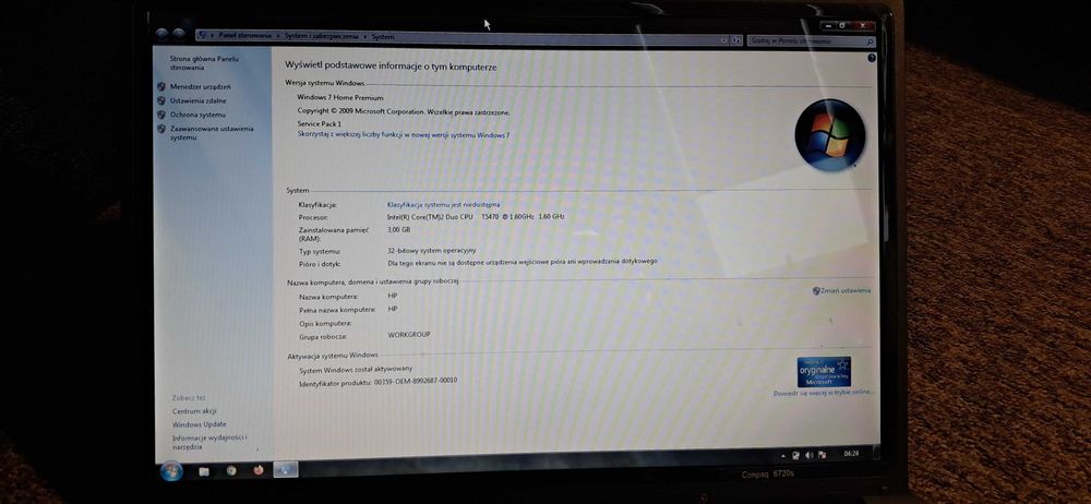 Laptop HP Compaq 6720s
