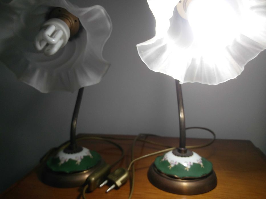 Candeeiros antigos em latão