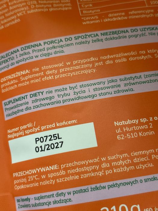 Żelki funkcjonalne z biotyną i cynkiem so bloomy so lovely 60 szt.