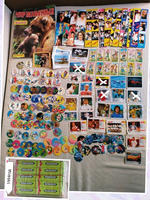Вкладыши с 90 х . Наклейки от жвачки. Panini: 30 грн