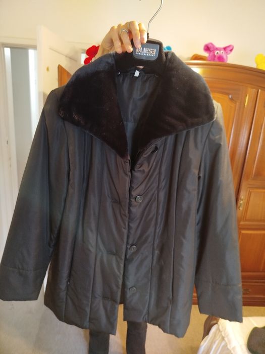 Casaco impermeável de senhora - cor preto