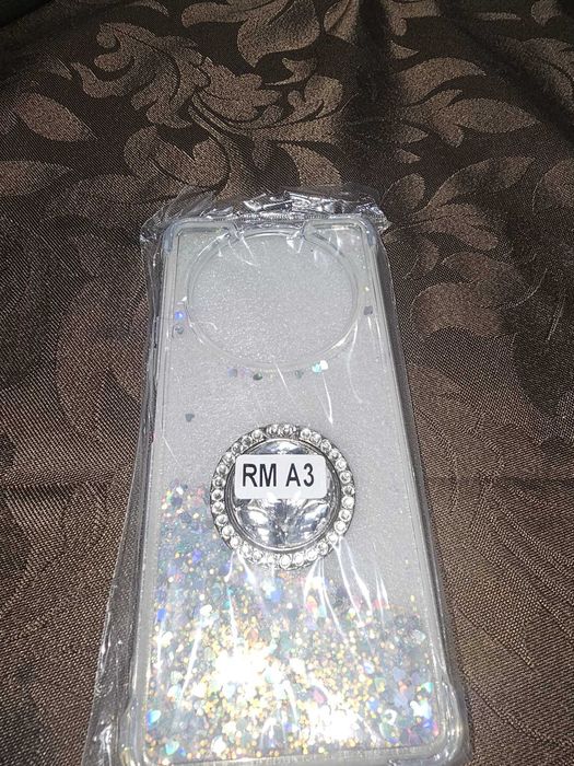 Capa Brilhante com Glitter e Anel Suporte - Xiaomi Redmi A3 (Nova)