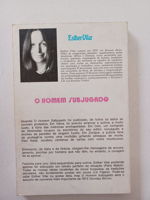 Livro O Homem Subjugado - Esther Vilar