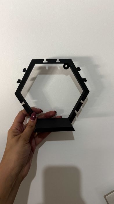 Kit com 5 Nichos Hexagonais Impressos em 3D
