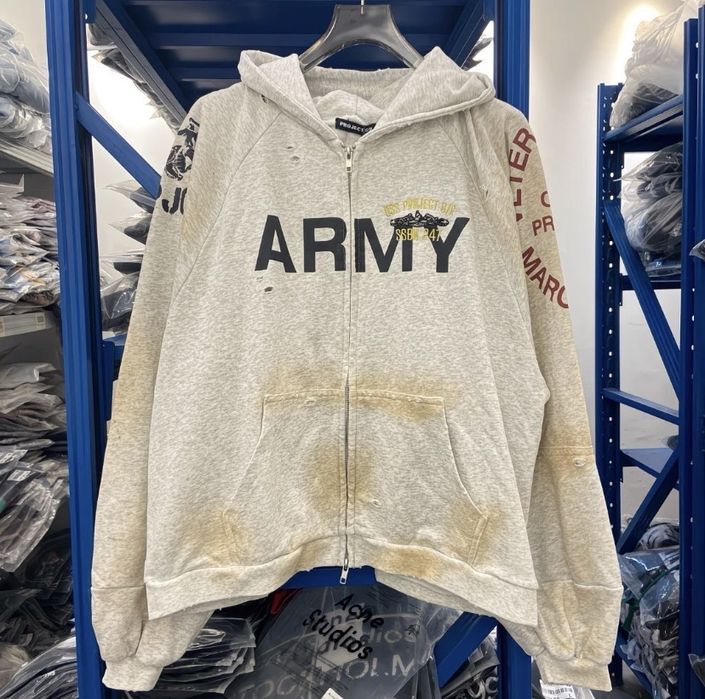 НАЛИЧИЕ project g/r zip hoodie countier zygon london army