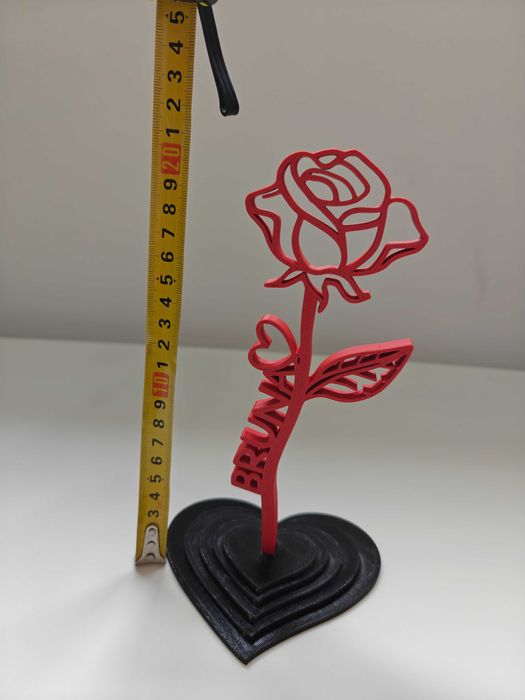 Prenda Personalizada Dia da Mãe - Rosa 3D com Nome à Escolha