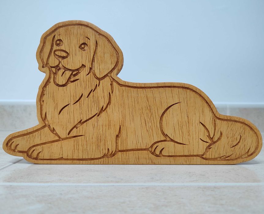 Comedouro/Bebedouro Personalizado em Madeira