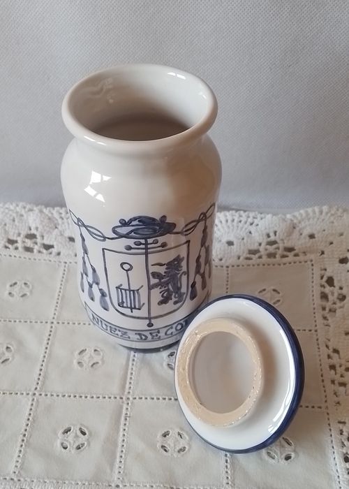 Pote de Farmácia/Albarelo em cerâmica espanhola Ceralfar Talavera