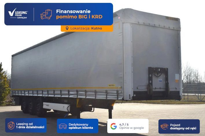 Wielton NS3K  KUTNO [14677] Plandeka, 3 osie Saf, podpory JOST, KNORR, FV23VAT