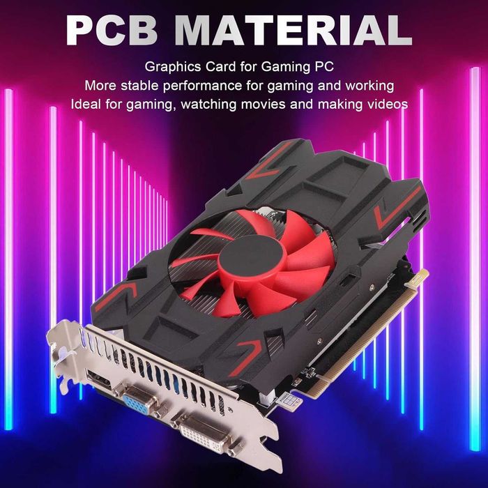 gráfica HD7670, DDR5 de 4 GB de 128 bits c/ ventilador de refrigeração
