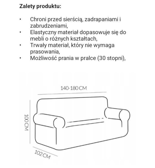 Pokrowiec narzuta na sofe kanape