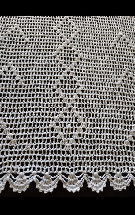 Bieżnik serweta vintage handmade 102 cm × 44 cm