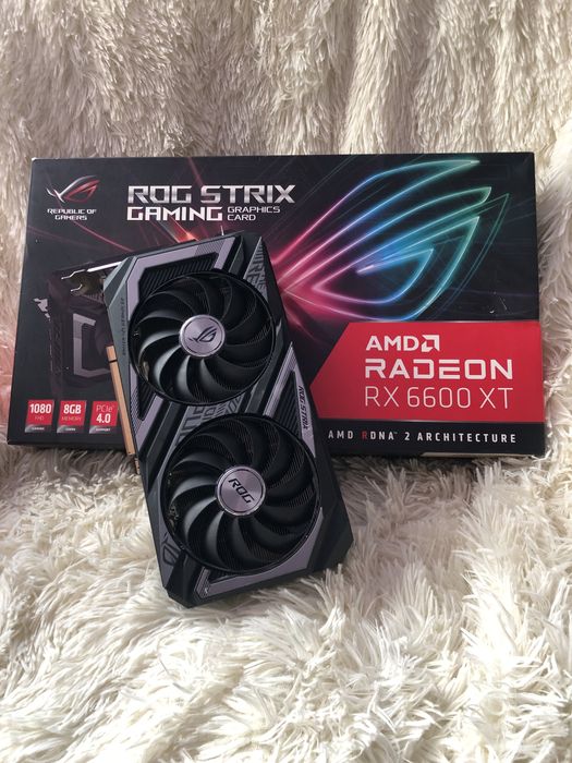 Видеокарта Rx 6600 xt Asus Rog strix 8 gb