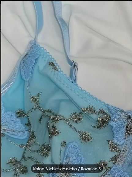 Kobiecy top z odkrytymi plecami z haftem motyla R S