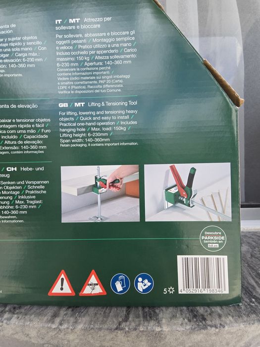 Ferramenta de tensionamento e elevação