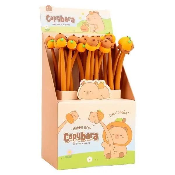 Długopis Żelowy Kapibara (24Szt). Fandy. Nowy Produkt