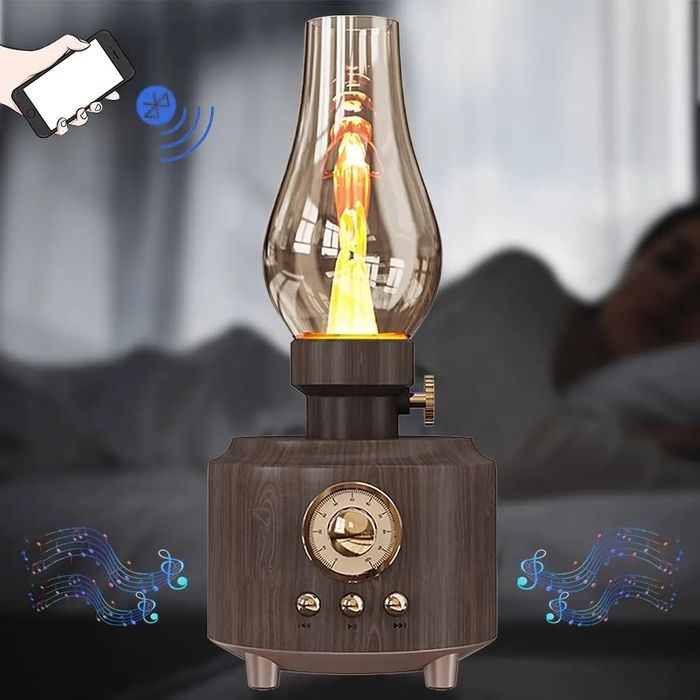 Retro lampa z głośnikiem bluetooth