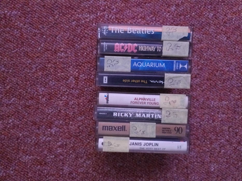 Kasety Magnetofonowe 8 szt. Oryginalne, testowane