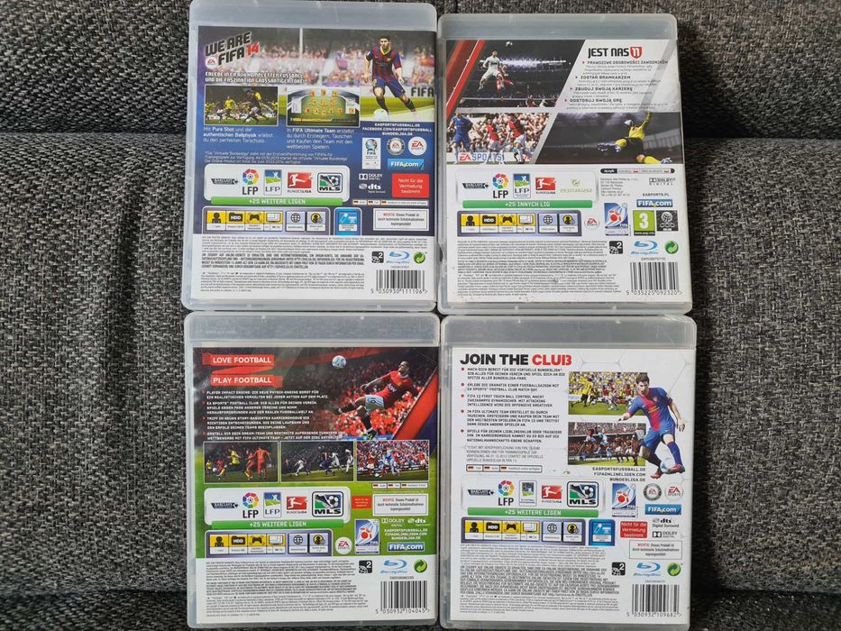 FIFA 11 12 13 14 PS3 pakiet gier 4sztuki
