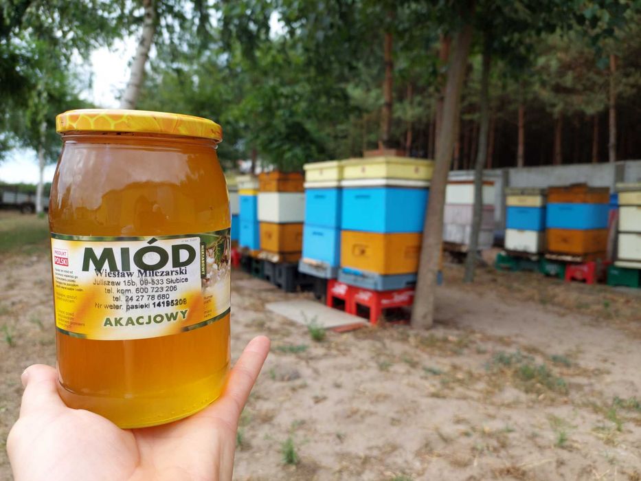 Miód z własnej pasieki. Lipowy, akacjowy, wielokwiatowy.