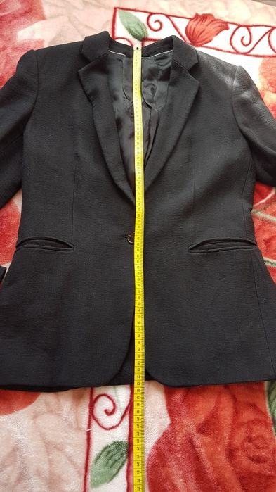 Żakiet Wełniany Massimo Dutti M L Czarny