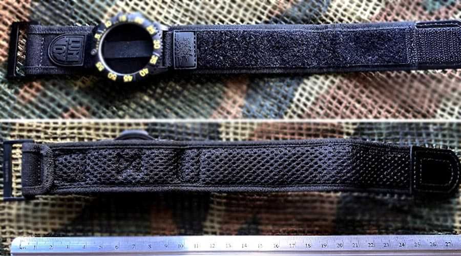 Ремешок для часов Luminox на липучке (черный)