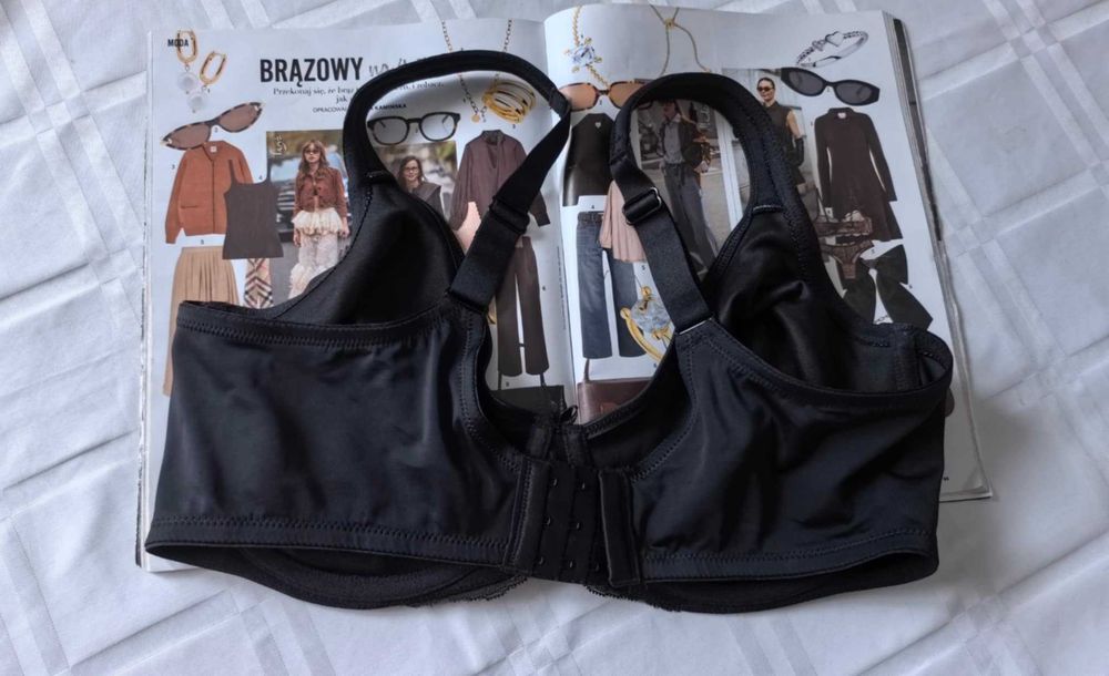 Biustonosz Damski Czarny Miękki Up Fashion r.90C
