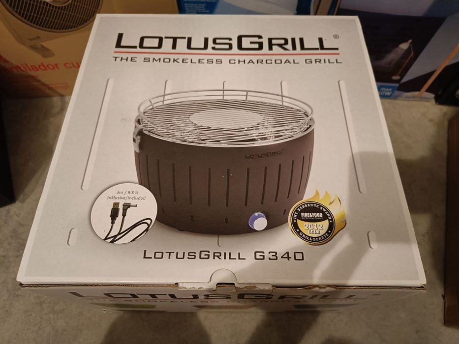 Grelhador portátil Lotus Grill, com ventilação