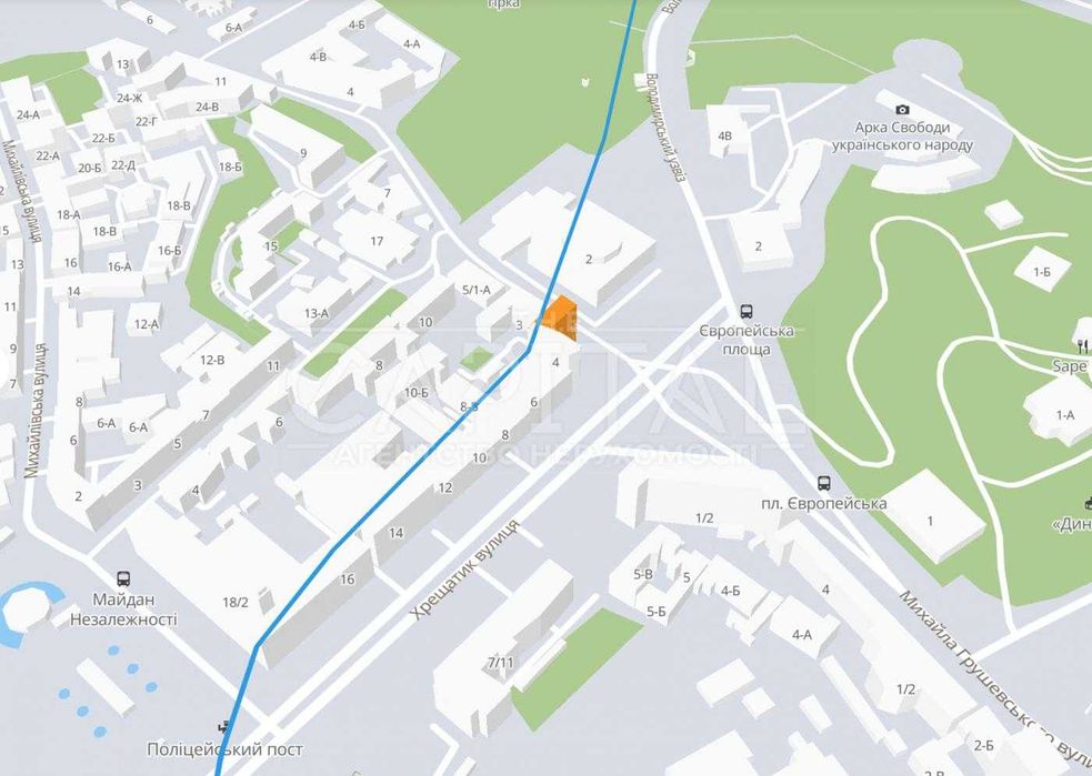 Оренда офісу 120 м2, Шевченківський район, вул. Хрещатик, Центр