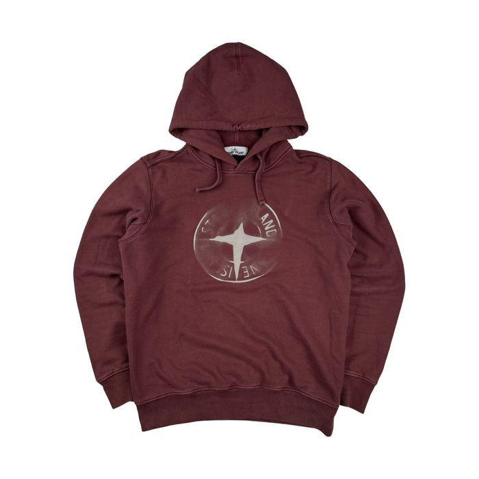 Stone Island оригінал худі 2019 бордовий бавовна розмір L/XL