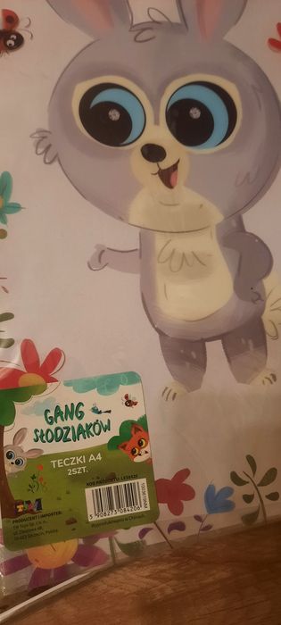 Gang słodziaków- zestaw naklejek + teczki a4 2szt nowe