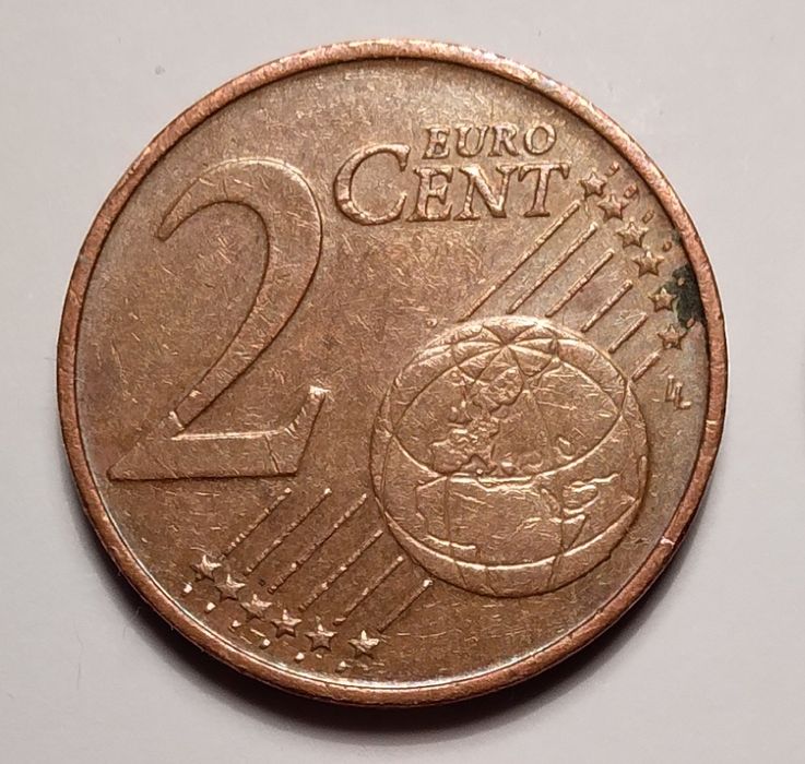 Moeda rara de 2 cêntimos de 2002 Áustria