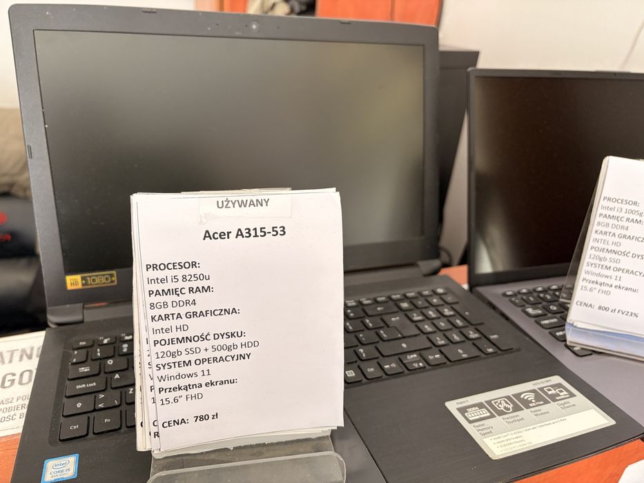 Acer a315-53 i5 8gen, 8gb ddr4, SSD+HDD