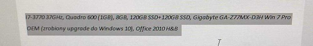 Komputer Stacjonarny i7 2600 + nvidia quadro k600
