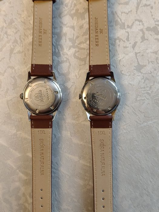 Zegarek męski mechaniczny Delbana ze skórzanym paskiem 17 kamieni