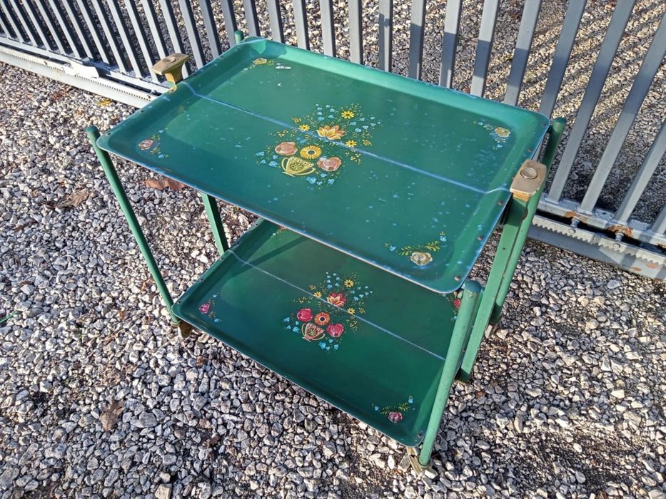 Stolik barek kwietnik rozkładany PRL