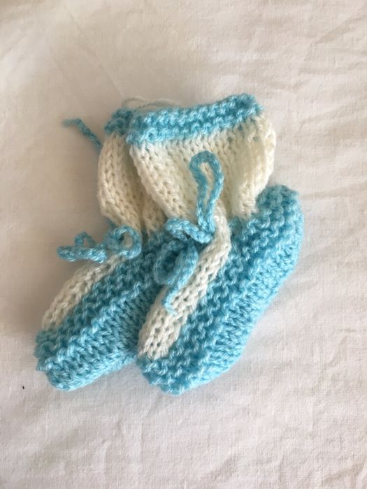 Pantufas de bebé feitos à mao