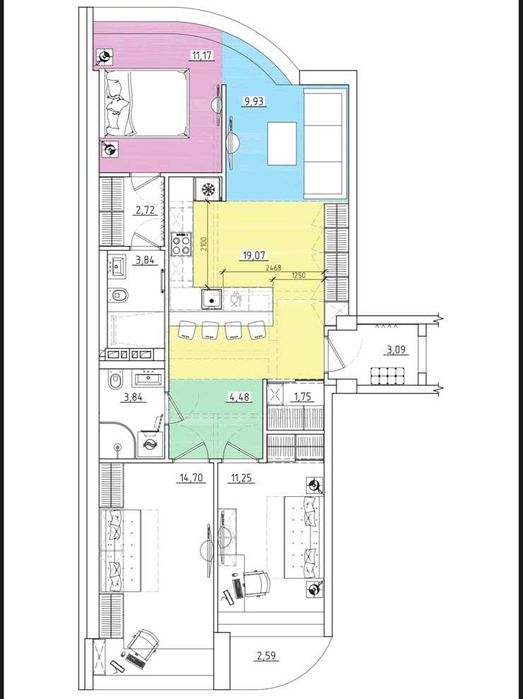 3-rooms apartment apartment by the address (area 93 m²) - Atlanta.ua - photo 11