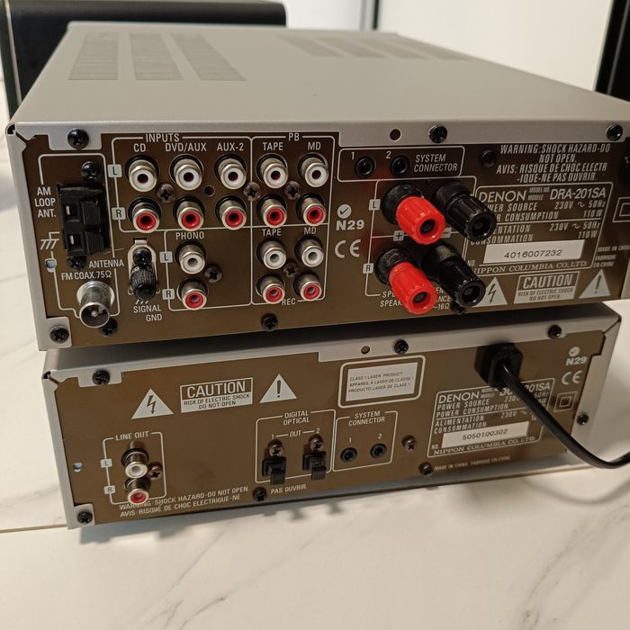 Denon DRA-201SA DCD-201SA amplituner + CD CD-R głośniki SC-M53