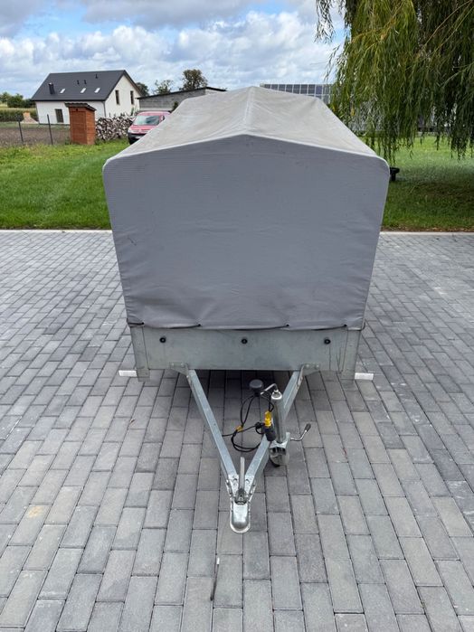 Przyczepka Samochodowa Tema Unitrailer Szer. 1m Dł. 2m Stelaż Plandeka DMC 750Kg