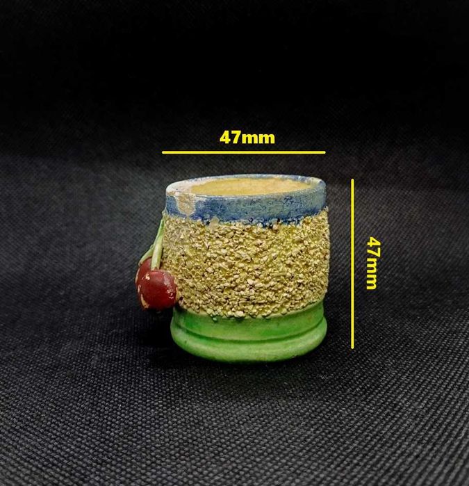 Caneca antiga faiança portuguesa Caldas da Rainha