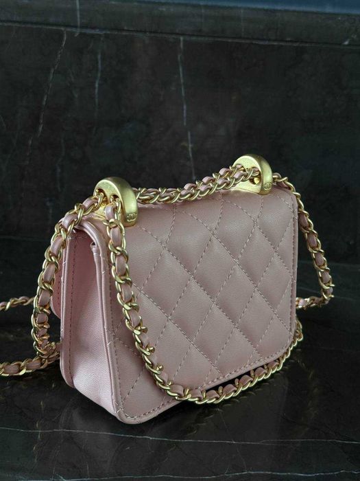 Chanel Calfskin Quilted Perfect Fit Wallet On Chain Mini Pink/Шанель Перфект Фіт ВОК Міні